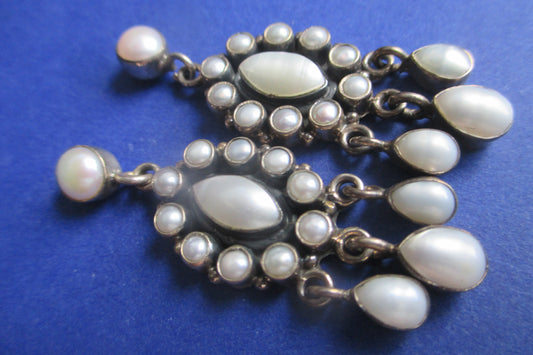 India style pearl earrings