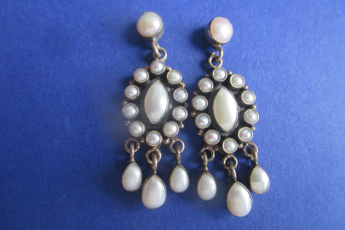 India style pearl earrings