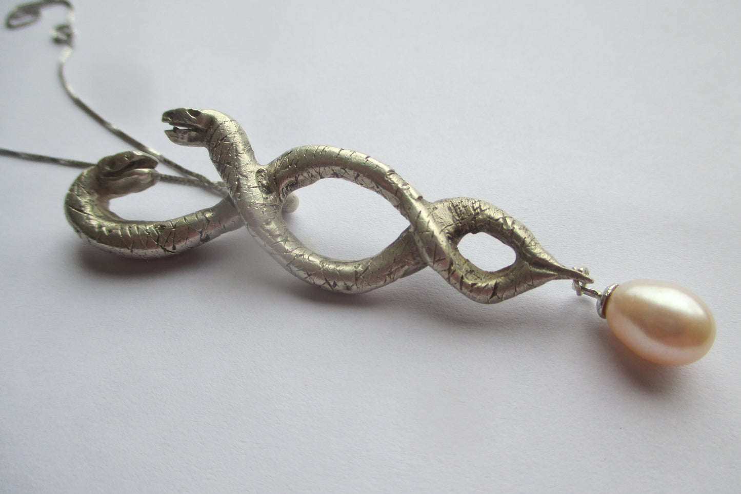 Silver snake pendant