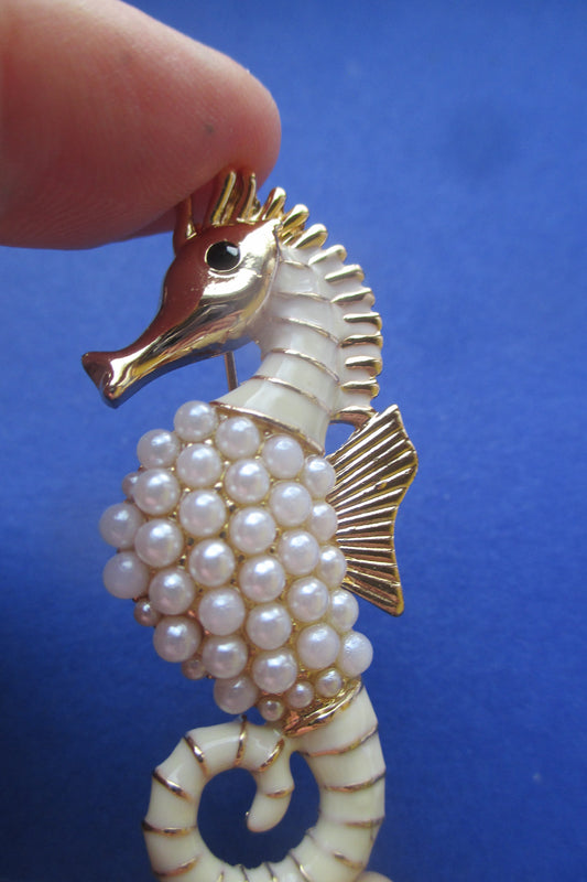 Sea horse broach