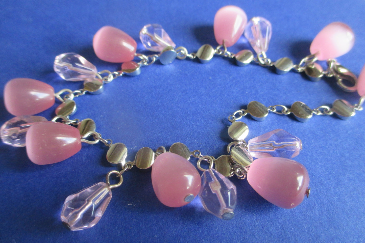 Pink venetian glass bracelet